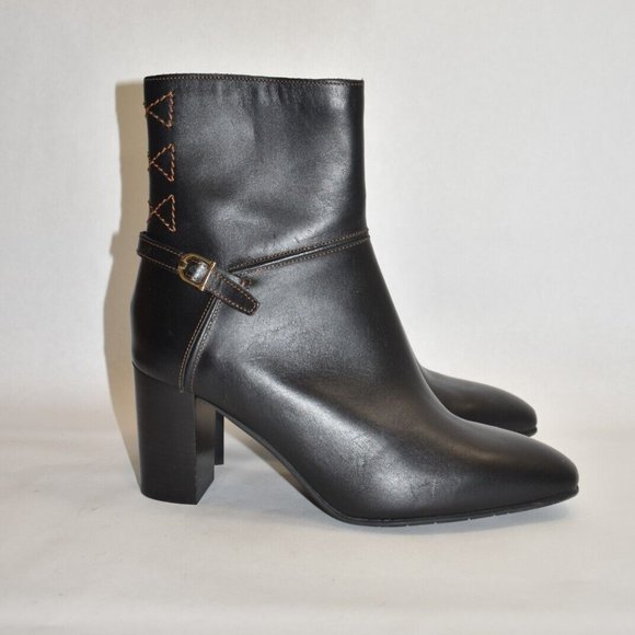 Aquatalia | Shoes | 55 Aquatalia Fabiola Waterproof Buckle  $550 AQUATALIA FABIOLA WATERPROOF BUCKLE ZIP BOOTIE BLACK LEATHER 10.5 (ME25)